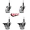 Service Caster 3'' Nylon Wheel Swivel 3/4'' Expanding Stem Caster Set 2 Brakes, 4PK SCC-EX20S314-NYS-2-PLB-2-34 - alternate 5
